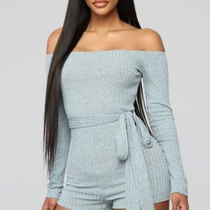 Fashion nova sleepless nights OTS romper